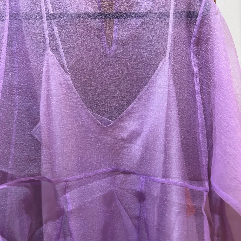 BNWT RHODE Hazel Dress in Lilac Organza and Satin - Picture 8 of 10